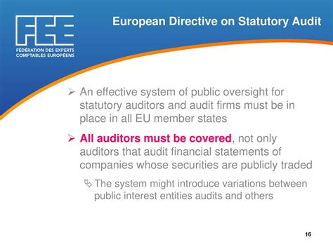 eu statutory audit directive