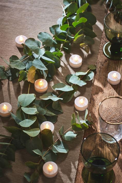 eucalyptus tea light candles
