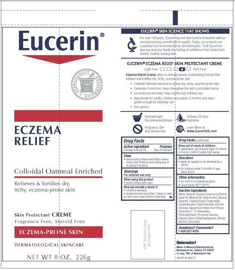 eucerin lotion ingredient list