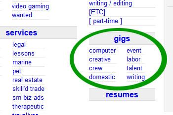 eugene craigslist gigs