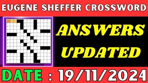 eugene sheffer crossword