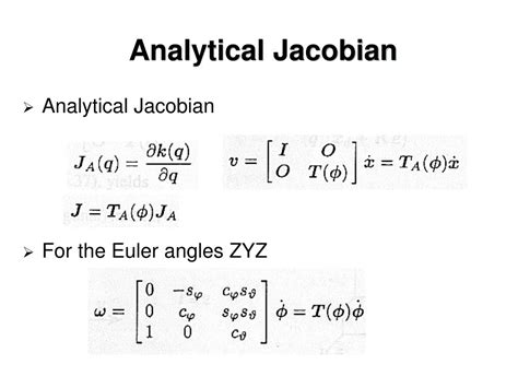 Euler Equation Jacobian