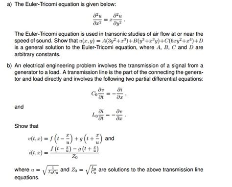 Euler Tricomi Equation