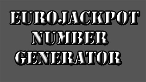 eurojackpot random number generator