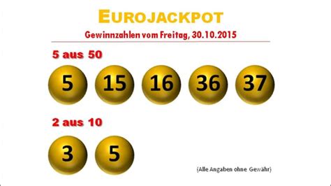 eurojackpot zahlen vom freitag letzte woche