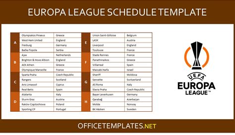 europa league schedule 2021 2022