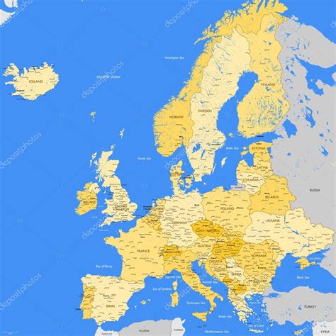 Stor Europa vägg karta politisk (papper) Fruugo SE