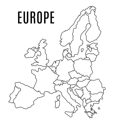 Light gray map of Europe — Stock Vector © ildogesto 2744185