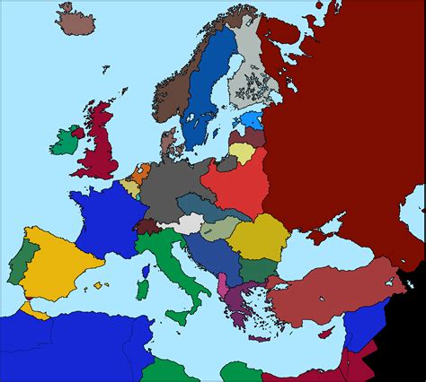 europe map 1936 blank