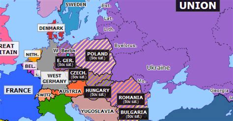 europe map 1955