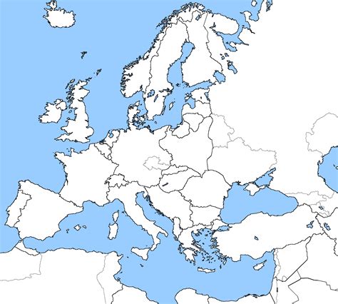 europe map blank 1939