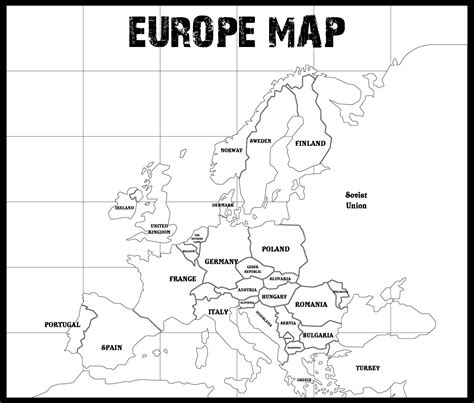 europe map outline pdf