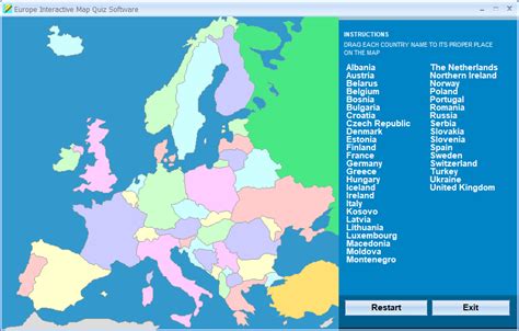 europe map quiz game spelling