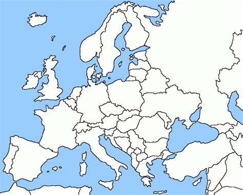 europe political map blank