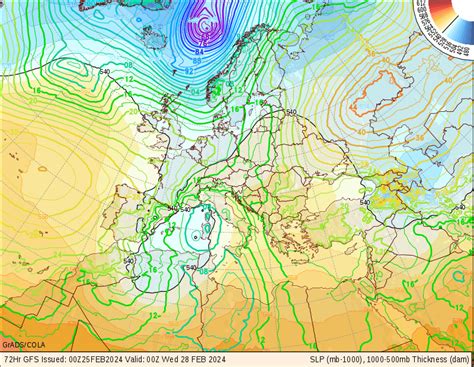 europe surface weather map