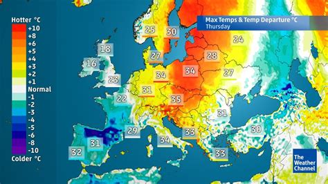 europe weather map today