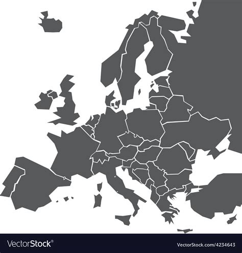 Map Of Europe Template Vector Art & Graphics
