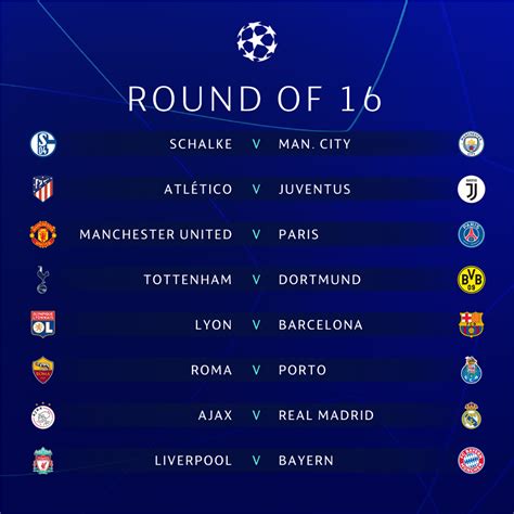 european champions league schedule