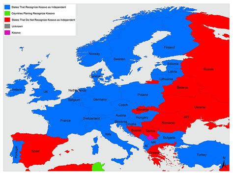european countries that recognize kosovo
