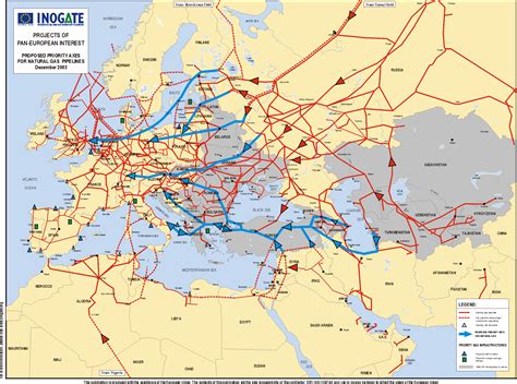 european gas pipeline map