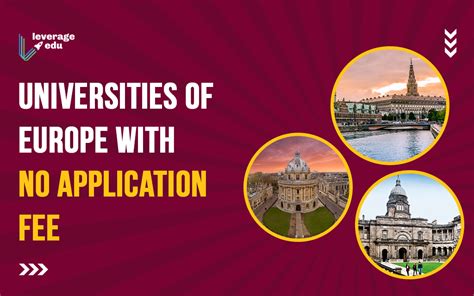 european universities without application fee