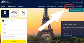 eurostar manage your booking