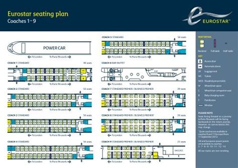 eurostar train london to paris seat map