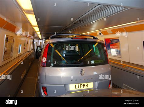 eurostar train with car