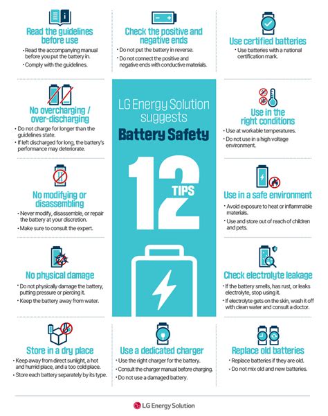 Infographic with EV battery safety tips