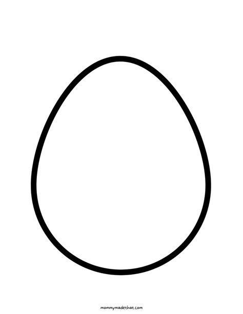 Eva Foam Egg Template