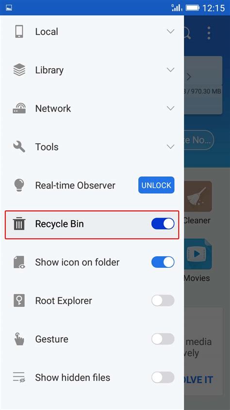 evacuation Recycle Bin in Android Phones Without ES File Explorer