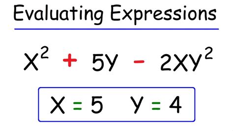 evaluate math definition and examples