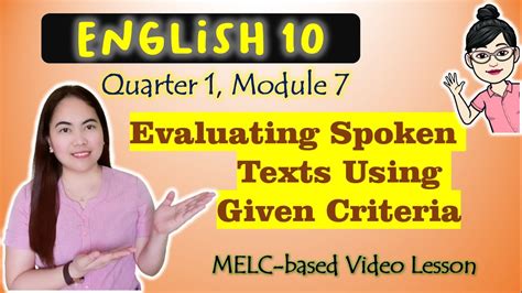 evaluating spoken text examples