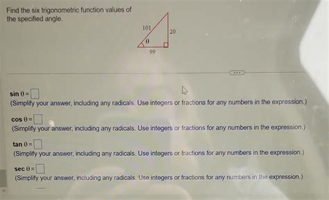 Evaluating The Six Trigonometric Functions Edgenuity Quiz Answers