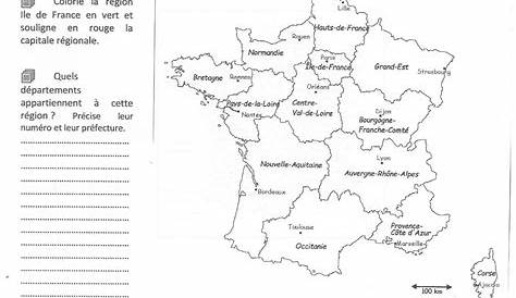 ≡ Régions & Départements français ⇒ Liste Officielle 2022 - Carte de