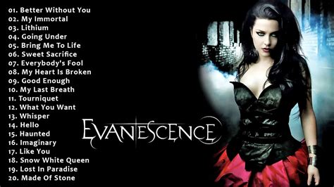 evanescence greatest hits songs