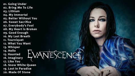evanescence tour top songs