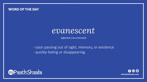 evanescent definition and pronunciation