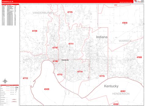 Evansville Zip Codes Map
