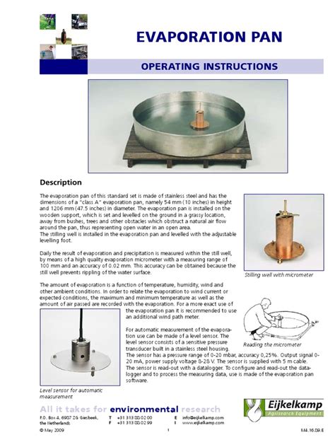 Evaporation Pan Function
