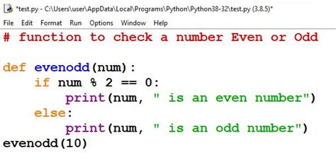 even odd program in python using list