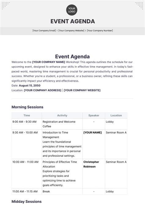 Top 5 Best Event Agenda Templates