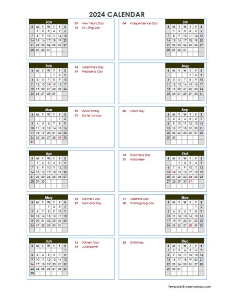 Event Calendar Template 2024