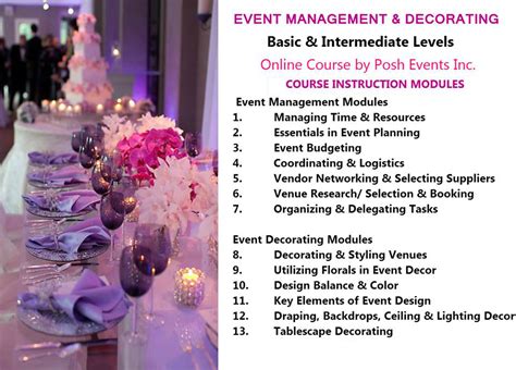 event decorating classes online