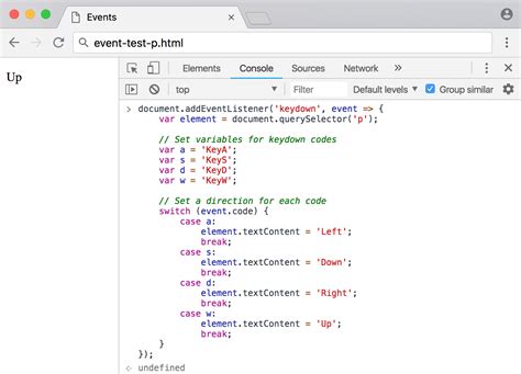 Event In Javascript Example