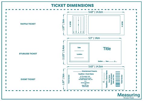 event ticket size