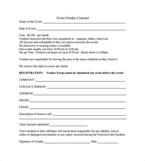 event vendor contract template