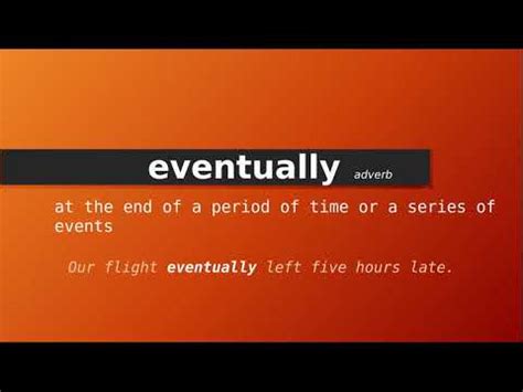 eventually meaning in english