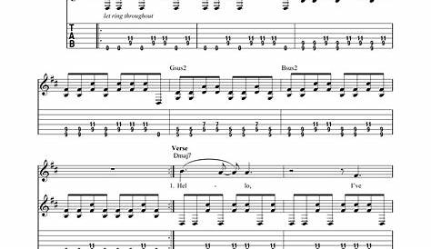 Everlong sheet music by Foo Fighters (Easy Guitar Tab 70912)
