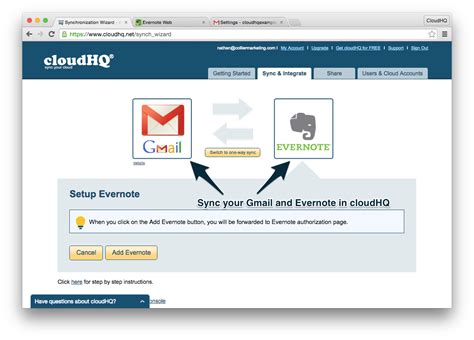 evernote and gmail integration